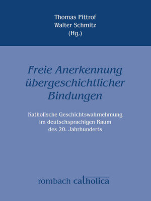 cover image of Freie Anerkennung übergeschichtlicher Bindungen